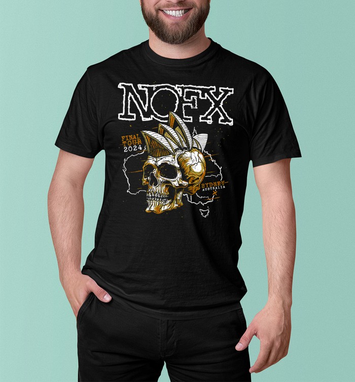 Nofx Final Tour 2024 Sydney, Australia T-Shirt | Custom