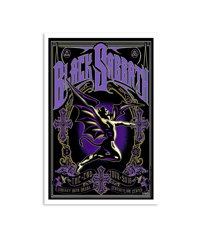 Black Sabbath The End Tour 2016 Centurylink Center Poster